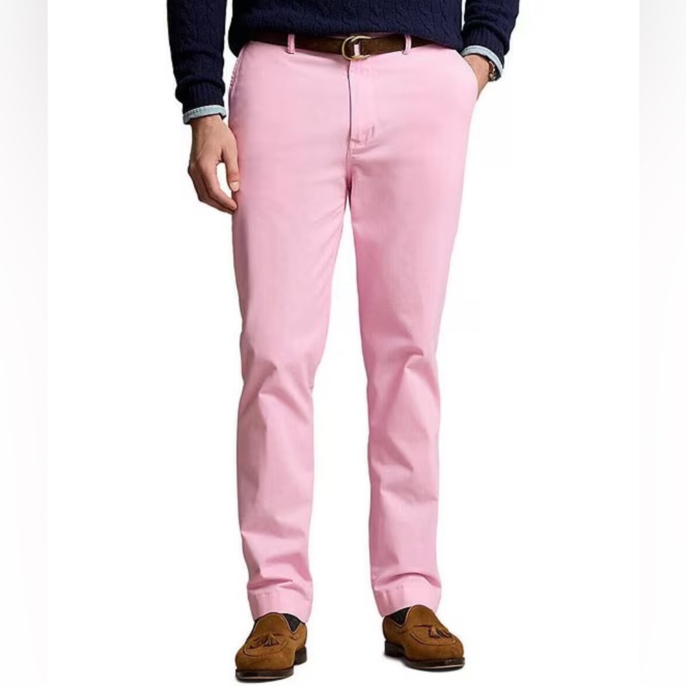 Big & Tall classic fit flat front stretch chino polo Ralph Lauren pants 36x36